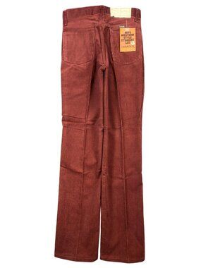Maverick Vintage 70s Corduroy‎ Pants Boys 16 Slim Brown Straight Leg NWT
